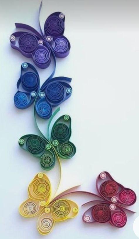 Free Quilling Patterns Printables Design, Butterfly Paper Quilling, Free Quilling Patterns Templates, Free Quilling Patterns Printables Templates, Quilled Butterflies, Free Quilling Patterns, Quilling Butterfly, Diy Quilling Crafts, Quilling Flower Designs