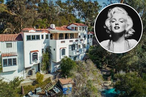 Marilyn Monroe's beautiful houses: from her honeymoon home to her final LA mansion | loveproperty.com Marilyn Monroe Marriages, Marilyn Monroe Home, Hollywood Penthouse, Marilyn Monroe House, Marilyn Monroe Wedding, Spanish Style Mansion, Honeymoon House, Spanish Revival Home, Hollywood Hills Homes