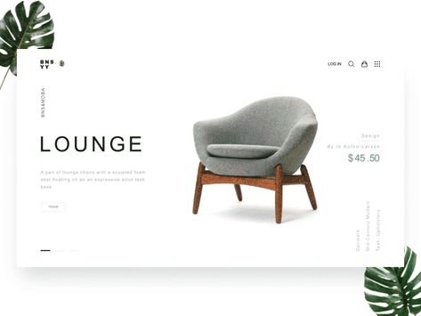 Furniture Gif, Furniture Web Design, Design Portfolio Layout, Web Header, Modern Website Design, Furniture Website, Portfolio Design Layout, Web Ui Design, Modern Upholstery