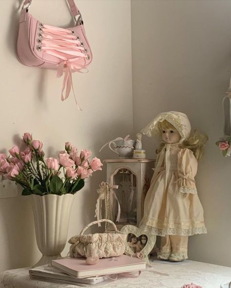 instagram iblushes Coquette Doll, Feminine Girl, Pink Closet, Pink Feminine, Shabby Chic Room, Original Characters, November 23, Dream Room Inspiration, Room Makeover Inspiration