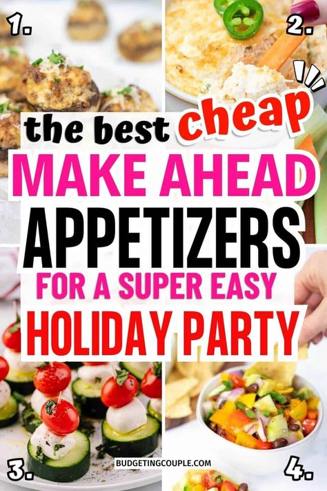 Need ideas for your next gathering? Check out these easy holiday appetizers that are both festive and delicious! Whether you're hosting a Christmas celebration or a big event, these holiday appetizers for Christmas are perfect for sharing. With cheap appetizers for large party settings, and a mix of appetizers for a party, your guests will love these yummy holiday appetizers! Easy Appetizer For Christmas Party, Simple Impressive Appetizers, Easy Appetizers For A Party Make Ahead Appetizer Recipes, Easy Xmas Party Food, Cheap Holiday Appetizers, Easy Affordable Appetizers, Xmas Dips Holiday Appetizers, Hor D'oeuvres Easy Party Appetizers, Appetizers For Xmas Party