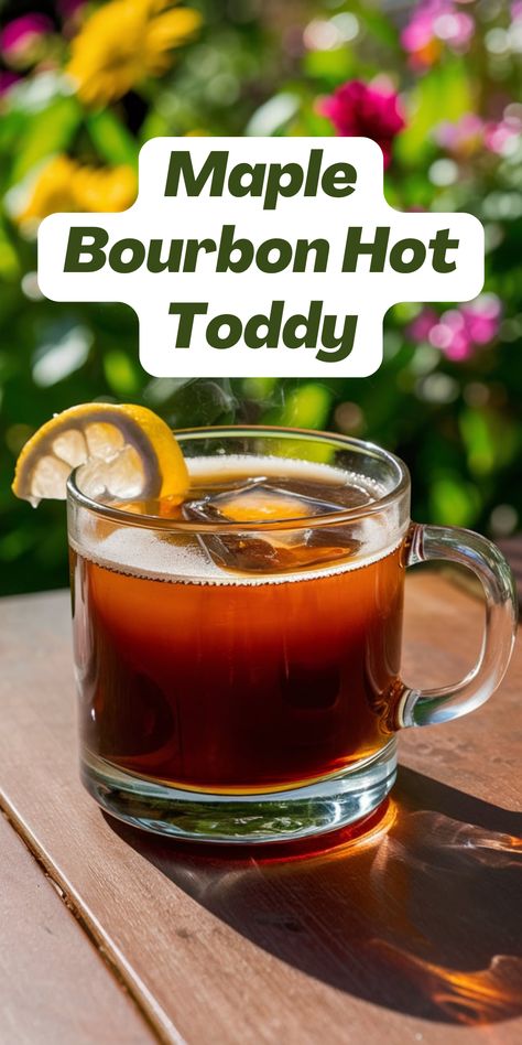 🥃 Looking for the perfect winter cocktail? The Maple Bourbon Hot Toddy is here to warm you up! 🍁 This drink combines the rich, sweet taste of maple syrup with the bold, warming flavors of bourbon, making it an ideal choice for chilly nights 🔥 With its comforting and delicious taste, the Maple Bourbon Hot Toddy will quickly become your go-to drink this season. Treat yourself to a cozy sip tonight! Fall Hot Toddy, Rum Toddy Recipe, Maple Drinks, Hot Holiday Drinks, Bourbon Hot Toddy, Fall Cocktails Easy, Hot Toddy Recipe For Colds, Crockpot Drinks, Hot Toddy Cocktail