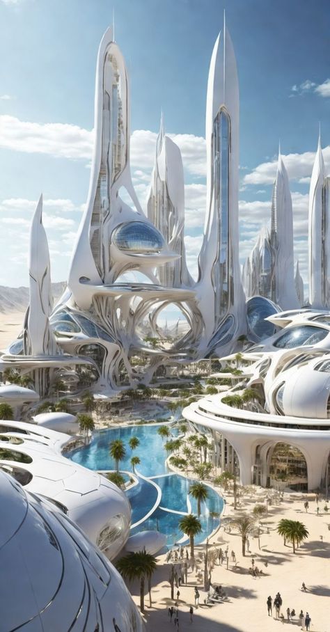 Futuristic Green City, Utopia Aesthetic, Utopia Design, Futuristic City Utopia, Utopian City, Future Technology Concept, Future Earth, Dreamscape Architecture, Earth City