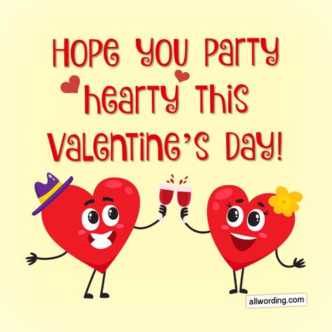 Hope you party hearty this Valentine's Day! #heartpuns Candy Bar Sayings, Heart Puns, Cheesy Valentine, Heart Sink, Jack Of Hearts, Amazing Closets, Love Puns, Valentine's Day Quotes, Love Days