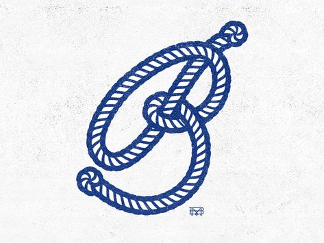 Rope B by Rob Hopkins | Dribbble | Dribbble Nautical, You've Been, Knot, Wall, Blue