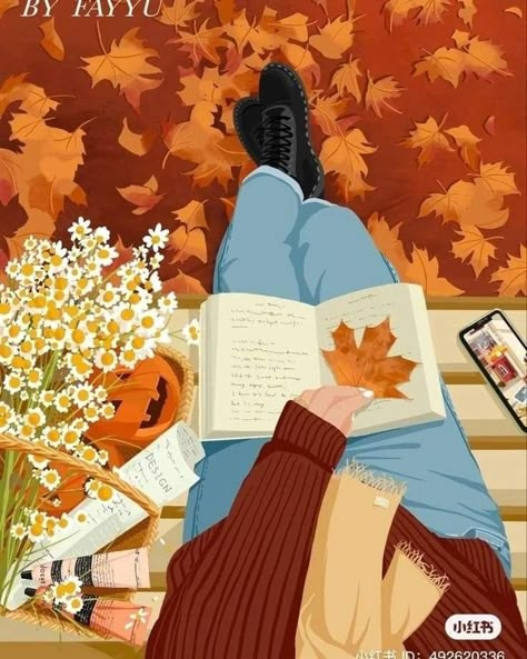 Autumn Illustration, Autumn Magic, Fall 24, 캐릭터 드로잉, Dreamy Art, Autumn Art, Fall Wallpaper, Girly Art, Wallpaper Iphone Cute