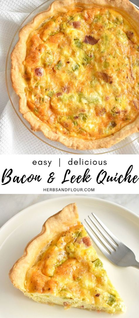 Leeks Quiche Recipes, Recipes With Leaks, Leak Casserole, Leek Breakfast Recipes, Quiche Recipes With Leeks, Ham And Leek Quiche, Leaks Recipe, Leek Quiche Recipes, Potato And Leek Quiche