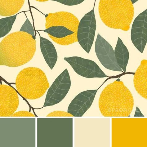 Yellow And Green Painting, Green And Yellow Bathroom Ideas, Green And Yellow Pallet Color, Lemon Pallete Color, Green And Yellow Color Pallete, Yellow Bedroom Color Scheme, Olive Green Yellow Color Palette, Yellow Sage Color Palette, Lemon Colour Palette