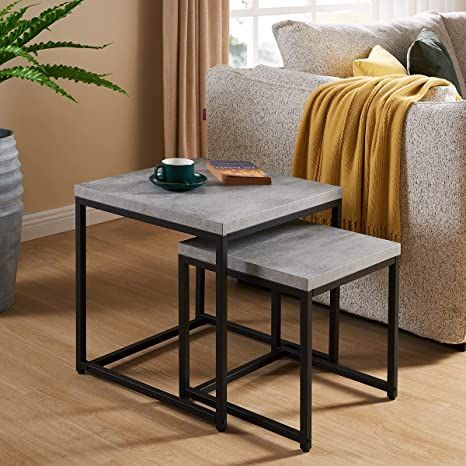 Nesting Tables Living Room, Metal Nesting Tables, Faux Marble Coffee Table, Round Nesting Coffee Tables, Side Table For Living Room, Nesting End Tables, Mid Century Modern Nightstand, Coffee Table For Living Room, Side Table Set