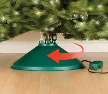 Unique Gifts For The Home | Page 17 Best Christmas Tree Stand, Rotating Christmas Tree Stand, Spinning Christmas Tree, Rotating Christmas Tree, Tree Ribbon, Black Christmas Trees, Ribbon On Christmas Tree, Christmas Tree Stand, Cool Christmas Trees