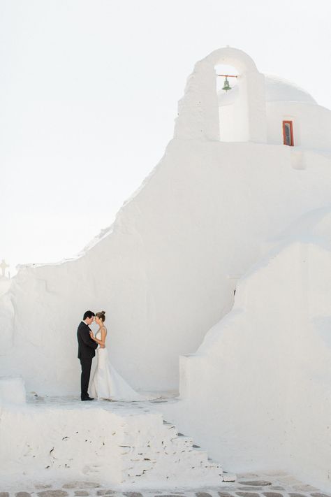 Greece Wedding - ELLEDecor.com Mykonos Island Greece, Wedding Kids Outfit, Best Wedding Destinations, Mykonos Wedding, Greece Destinations, Mykonos Island, Destination Wedding Photos, Santorini Wedding, Destination Wedding Inspiration