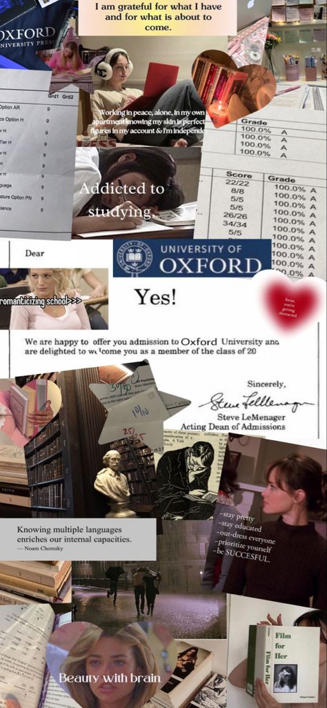 Oxford study vision board + name template. #study #manifest #visionboard Oxford School Aesthetic, School Achievement Board, My Oxford Year, How To Study Like A Oxford Student, Shakespeare Astethic, Oxford Wallpaper Motivation, Oxford University Vision Board, Oxford Study Aesthetic, Vision Board Inspo Pictures Study