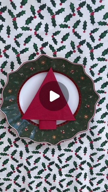 Sophie Liard | home | travel | Amazon Finds on Instagram: "New Christmas tree fold using a paper napkin as requested by you lot 👏 #diningtable #christmas #napkin" Christmas Tree Paper Napkins, Xmas Tree Napkin Fold, Easy Christmas Paper Napkin Folding, Napkin Decoration Ideas Christmas, Christmas Serviettes Folding, Christmas Tree Napkin Folding Tutorials, How To Fold A Christmas Napkin, Napkin Folding For Christmas Table, Christmas Tree Folded Napkins