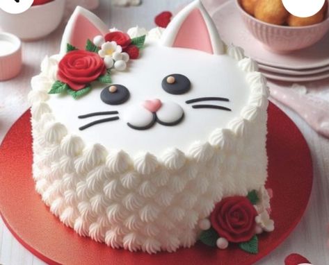 Kitten Cake Ideas, Cats Cake Birthday, Cat Cake Ideas, Tort Special, Cat Birthday Cake, Kitten Cake, Cat Cakes, Birthday Cake For Cat, Dessert Original