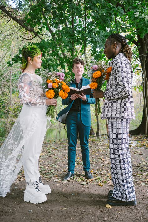 Trans Wedding, Small Weddings Ceremony, Queer Weddings, Gender Norms, Alternative Wedding Dresses, Alternative Bride, Rock N Roll Bride, Queer Fashion, Commitment Ceremony