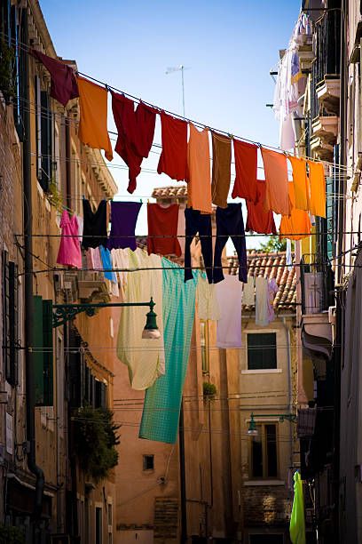 Laundry Clothesline, Laundry Art, Laundry Mat, Clothes Hanging, Laundry Drying, Washing Line, Hanging Clothes, Doing Laundry, Dirty Laundry