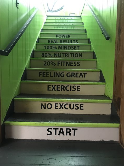 Gym Stairs, Gym Stairs Design, Gym Club Design, Fitness Club Design, Green Gym, Gym Club Design Interiors, Small Gym Ideas, Muay Thai Gym Design, Gym Decorating Ideas