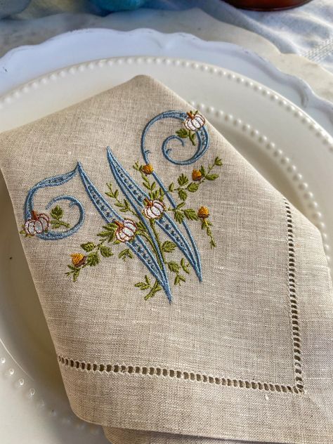 This Table Napkins item by JkafieStudio has 91 favorites from Etsy shoppers. Ships from Knoxville, TN. Listed on Apr 23, 2024 Monogrammed Linen Napkins, Embroidered Thanksgiving Napkins, Embroidered Cloth Napkins, Embroidered Dinner Napkins, Embroidery Napkins Table Linens, Letter T Embroidery, Embroidered Napkins Wedding, Monograms Ideas, French Table Setting