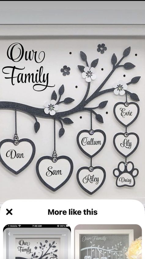 Picture Heart Wall, Family Tree Frames, Family Tree Drawing, Family Tree Wall Art, Family Tree Art, Family Tree Frame, Fairy Garden Furniture, Family Photo Frames, Personalized Family Gifts