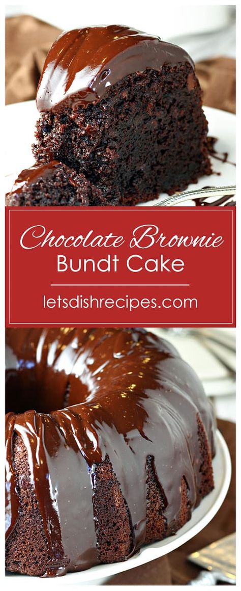 Chocolate Brownie Bundt Cake With Ganache, Choc Bundt Cake Recipe, Pioneer Woman Chocolate Bundt Cake, Chocolate Fudge Bundt Cake Recipe, Choc Brownie Cake, Best Decadent Chocolate Cake, Omg Chocolate Desserts, Grandmas Chocolate Brownie Cake Recipe, Chocolate Cake Mix And Brownie Mix Bundt Cake