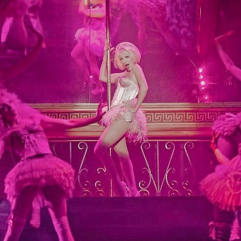 Pink Showgirl Aesthetic, Pink Burlesque Aesthetic, Burlesque Aesthetic Movie, Burlesque Film, Burlesque Birthday, Pink Burlesque, Burlesque Aesthetic, Burlesque Halloween Costumes, Christina Aguilera Burlesque