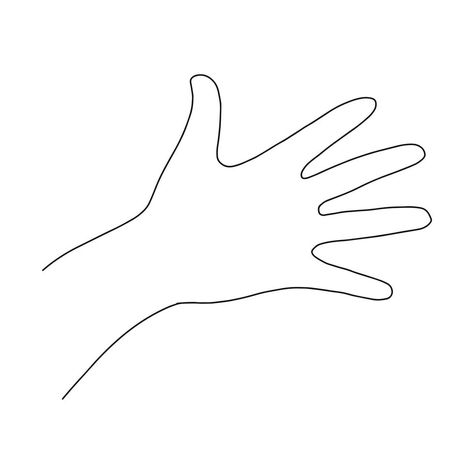 Hand Drawing Outline, Hand Clipart Black And White, Palm Hand Drawing, Open Hands Drawing, Hand Outline Drawing, Employee Handbook Template, Hand Outline, School Border, Hand Clipart