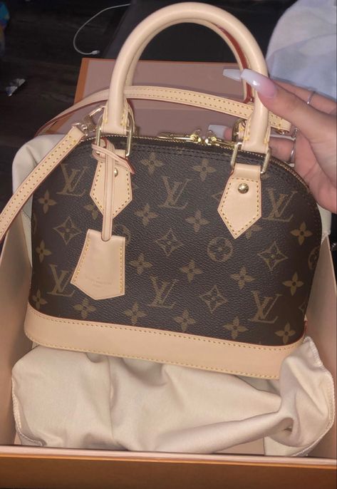 #aesthetic #louisvuittonbag #almabb #luxury #purses Coquette Personality, Lv Monogram Bag, Sac Louis Vuitton, Expensive Bag, Luxury Bags Collection, Alma Bb, Bag Aesthetic, Luxury Purses, Girly Accessories