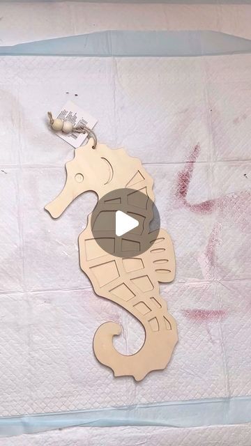 Seahorse Wood Art, Dollar Tree Seahorse, Seashell Crafts Diy, Wooden Seahorse, Seahorse Crafts, Chalk It Up Fancy, Seashell Art Diy, Diy Shelf, Shell Crafts Diy