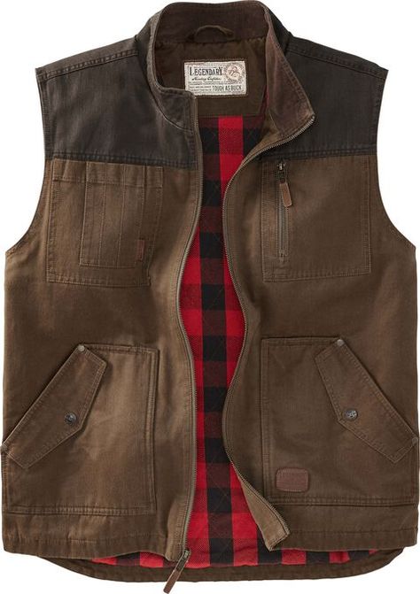 Fleece Lined Flannel Shirt, Canvas Vest, Lined Flannel Shirt, Outdoor Vest, Flannel Women, Hunting Clothes, Vests Mens, Outerwear Vest, Mens Swim Trunks