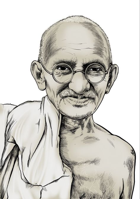 Gandhi Ji Sketch, Gandhi Sketch, Mahatma Gandhi Art, Mahatma Gandhi Drawing, Gandhi Drawing, Gandhi Photos, Happy Republic Day Wallpaper, Pencil Sketch Portrait, Abstract Art Projects