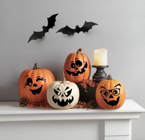 Dovleci Halloween, Painted Pumpkins Halloween, Dremel Rocks, Easy Pumpkin Decorating, Pumpkin Designs Painted, Pumpkin Face Paint, Painted Pumpkin Ideas, Decorate Pumpkins, Pumpkin Paint