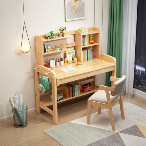 Kids Writing Desk, Drawer Bookshelf, Kids Study Desk, Childrens Desk, Kids Playroom Furniture, Youth Furniture, Computer Desk Chair, Bookshelf Desk, Kids' Desk