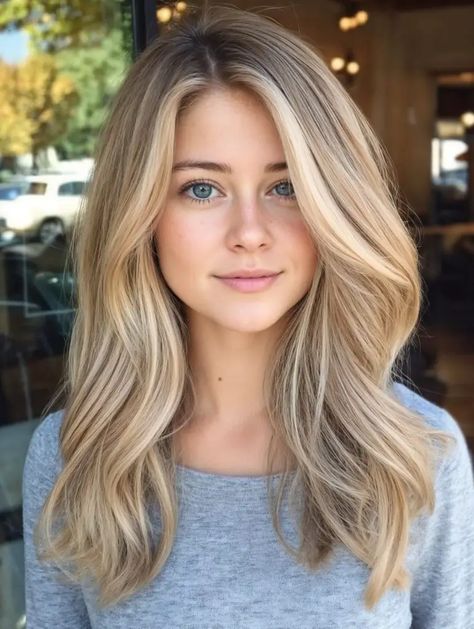 31 Trendy Dark Blonde Hair Color Ideas for 2024 That You Need to Try Balayage, Blonde Hair On Light Brown Hair, Honey Ash Hair, Natural Blonde Color Ideas, Lowlights For Dark Blonde Hair, Autumn Hair Colors For Blondes, Dark Blonde Hair Pale Skin, Cool Dirty Blonde Hair, Dark Blonde Hair Natural