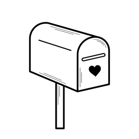 Postbox Drawing, Mailbox Doodle, Mail Box Drawing, Letter Box Drawing, Mailbox Tattoo, Mailbox Drawing, Mail Drawing, Mail Doodle, Flipchart Design