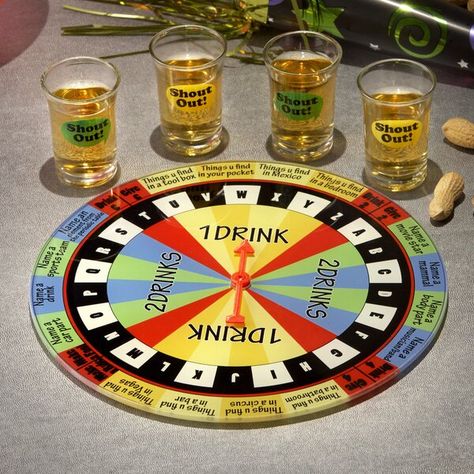 Drinking Roulette Game, Drinking Roulette, Bachelorette Party Games Funny, Halloween Bottle Labels, Beer Games, Place Your Bets, Home Wet Bar, Fun Drinking Games, Roulette Game