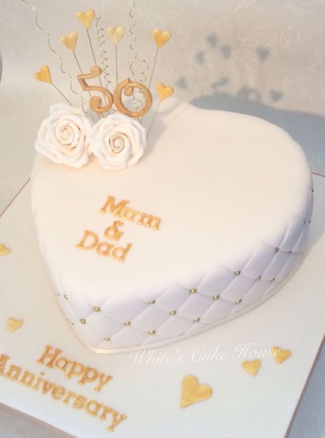 17 Best ideas about Golden Anniversary Cake on Pinterest ... Anniversary Cake Pictures, 60 Wedding Anniversary Cake, Golden Anniversary Cake, Golden Wedding Cake, Golden Wedding Anniversary Cake, Anniversary Cake Designs, 50th Wedding Anniversary Cakes, 50th Anniversary Cakes, Heart Shaped Cake