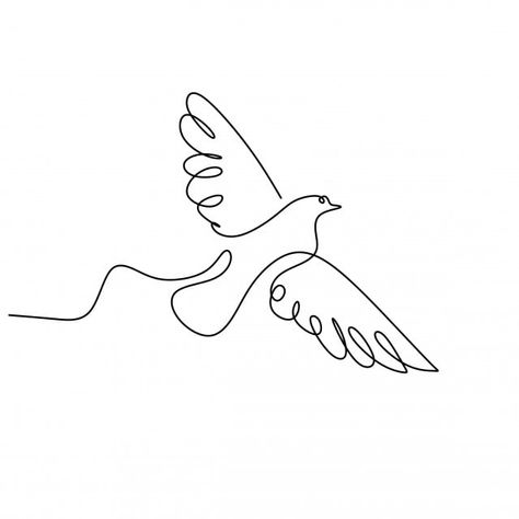 Bird Flying, Bird Drawing, 그림 낙서, Single Line Drawing, Swallow Bird, Minimalist Drawing, 카드 디자인, Continuous Line Drawing, Pola Sulam