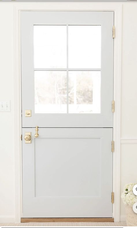 Dutch Door For Office, Mudroom With Dutch Door, Dutch Door With Window, Internal Dutch Door, Dutch Door Mudroom, Wooden Dutch Door, Dutch Door Hardware Ideas, Pantry Dutch Door, Pocket Dutch Door