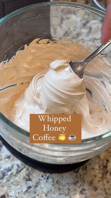 Whipped Honey Coffee Recipe, Whipped Honey Latte, Honey Iced Coffee Recipe, Whipped Honey Coffee, How To Make Whipped Coffee, Iced Instant Coffee Recipe, Honey Coffee Recipe, Whipped Honey Recipe, Hot Coffee Recipes At Home Easy