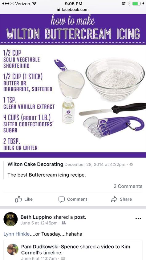 Wilton Buttercream Frosting, Wilton Buttercream Icing, Wilton Buttercream, Buttercream Icing Recipe, Wilton Tips, Decorating Frosting, Frosting Recipes Easy, Cake Frosting Recipe, Icing Frosting