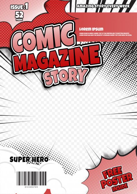 Simple Comic Background, Comic Magazine Cover, Comic Design Ideas, Comic Design Layout, Comics Book Cover, Magazine Design Ideas, Design Magazine Cover, Ramen Girl, Comic Book Background