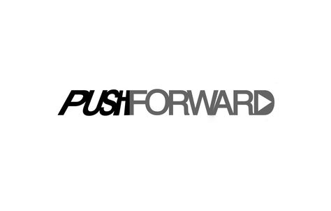 Push Forward Company Logo, Tech Company Logos, Typography, ? Logo