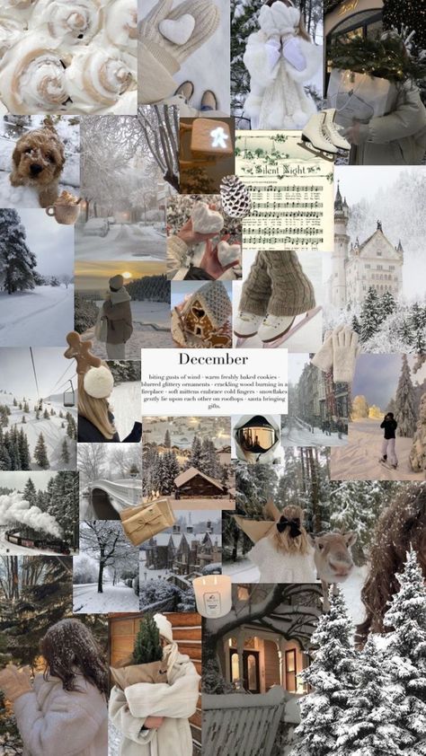 Winter Collage Aesthetic Wallpaper, December Aesthetic Collage, Winter Lockscreens Aesthetic Iphone, Aesthetic Winter Collage Wallpaper, Christmas Backgrounds Collage, Winter Background Collage, Winter Aesthetic Wallpaper Collage, Christmas Collage Background, Cute December Wallpaper