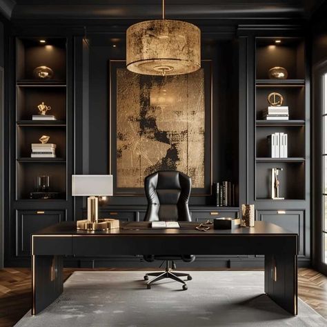 French Inspired Office Space, Classic Office Design, Executive Office Design, Law Office Decor, Elegant Home Office, Modern Home Offices, Office Interior Design Modern, Design Showroom, Classic Office