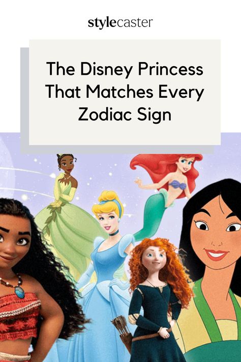 You might have wondered which Disney princess you would be after enjoying all of the movies and dressing up as your favorite princesses for Halloween over the years. Luckily, your zodiac sign explains which Disney princess you already are! #DisneyPrincess Which Disney Princess Am I, Aesthetic Disney Princess, Disney Princess Zodiac Signs, Zodiac Signs Personality, Disney Princess Zodiac, Elsa Let It Go, Astrological Elements, Official Disney Princesses, Disney Princess Movies