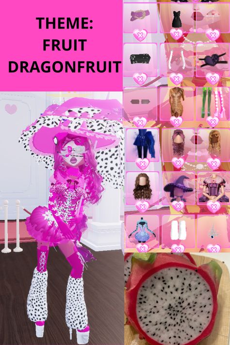 fruity theme dress to impress inspo combo Fruit Fashion Dress To Impress, Bright Theme Dress To Impress, Fruit Dress To Impress, Dress To Impress Duos Theme, Dress To Impress Fruitful Fashion, Frutiger Aero Dress To Impress, Dress To Impress Party Theme, Dti Hacks, Dti Outfits