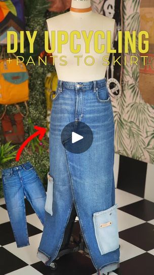 2.2K views · 1.1K reactions | ✂️ Give new life to your old jeans with this simple DIY upcycle project! Transform a pair of pants into a unique denim skirt that’s perfect for any occasion. Whether you're into sustainable fashion or love crafting your own clothes, this project is for you! Follow along and create your own stylish, refashioned piece in just a few steps. 🌿👖✨   #DIYUpcycle #SewingProject #DenimTransformation #SustainableFashion #CraftyIdeas #Refashion #EcoFriendlyStyle #SewItYourself #HandmadeFashion #CreativeUpcycling #ThriftFlip #FashionDIY #diyclothing #DIYFashion #sewing #FashionHacks #upcycled #UpcycledClothing #upcyclefashion #upcycling #Repurpose | ProperFit Clothing | properfitclothing · Original audio Diy Jean Skirt From Jeans, Jeans To Skirt Diy, Diy Denim Skirt From Jeans, Jean Stitching, Repurpose Jeans, Jean Upcycle, Diy Denim Skirt, Diy Skirt, Thrift Flip