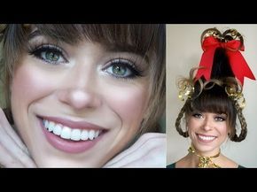 Cindy Lou Who Makeup Tutorial, Cindy Lou Who Makeup, Who Makeup, Cindy Lou Hair, Whoville Costumes, Cindy Lou Who Hair, Cindy Lou Who Costume, Whoville Hair, Seussical Jr