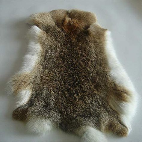 Amazon.com: Natural Tanned Rabbit Fur Hide (10" by 12" Rabbit Pelt with Sewing Quality Leather) Rabbit Hide, Large Bunny, Fluffy Rabbit, Rex Rabbit, Leather Company, Step Kids, Leather Hide, Faux Leather Fabric, Animal Skin