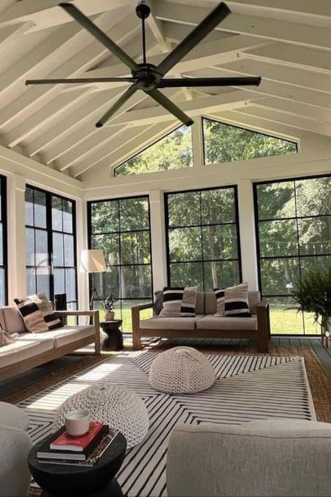 ransform your home with these sunroom designs that blend natural light, modern decor, and cozy vibes! ☀️🏡 These 9 sunroom ideas feature sleek black window frames, high ceilings, and warm neutral tones for the perfect indoor-outdoor retreat. Whether you're looking for a relaxing lounge or a stylish entertaining space, these designs will inspire your next upgrade! 
Indoor Sunroom Ideas Sunroom Decorating Sunroom Designs Sunroom Ideas Enclosed Porch Ideas Small Cozy Narrow Sunroom Ideas Tiny Sunroom Small Enclosed Porch Small Sunroom Ideas Indoor Sunroom Cozy Sunroom Vaulted Ceiling Sunroom, Narrow Sunroom Ideas, Decorating Sunroom, Narrow Sunroom, Small Entry Closet Ideas, Tiny Sunroom, Indoor Sunroom Ideas, Small Enclosed Porch, Enclosed Sunroom